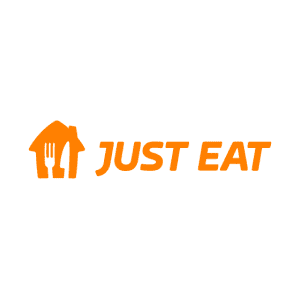 Logotipo de la empresa JustEat dedicada al reparto de comida de restaurantes